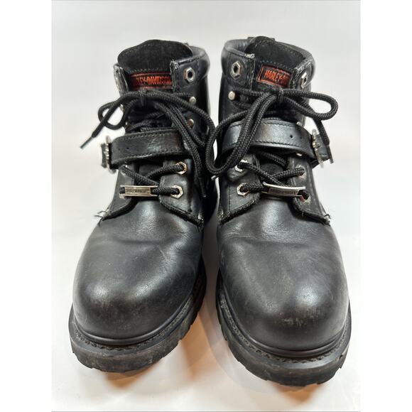 Harley-Davidson® Boots Women’s 8 Faded Glory Black Motorcycle Boots 81024 - Picture 2 of 8